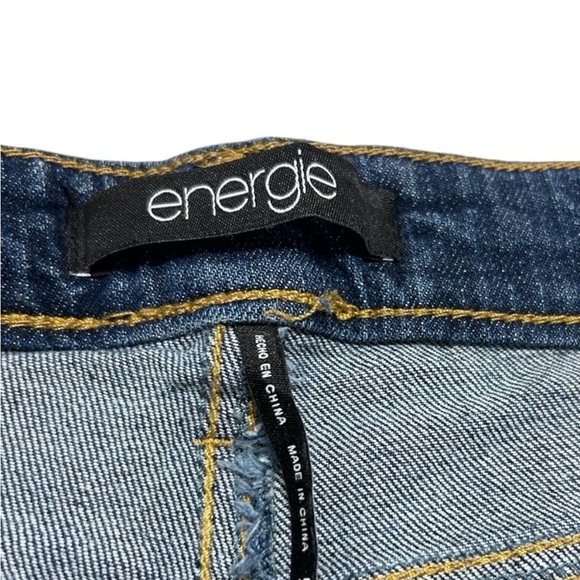 Energie Distressed Blue Jean Shorts - Picture 3 of 4